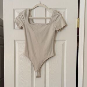 Aritzia beige body suit